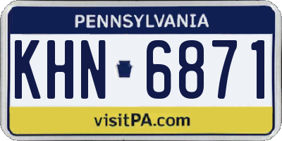PA license plate KHN6871