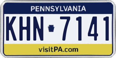 PA license plate KHN7141