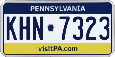 PA license plate KHN7323