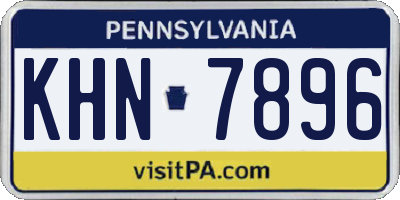 PA license plate KHN7896