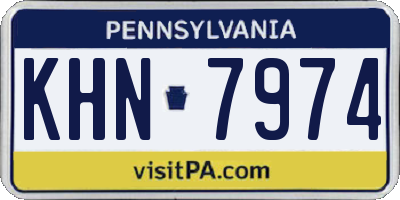 PA license plate KHN7974