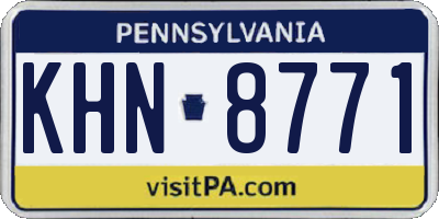 PA license plate KHN8771