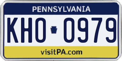 PA license plate KHO0979