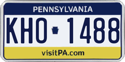 PA license plate KHO1488
