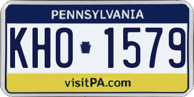PA license plate KHO1579