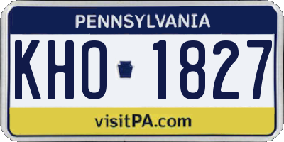 PA license plate KHO1827