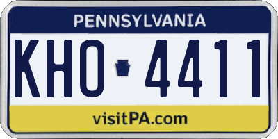 PA license plate KHO4411