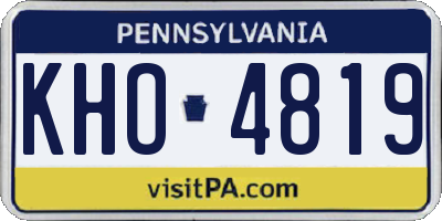 PA license plate KHO4819