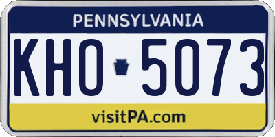 PA license plate KHO5073