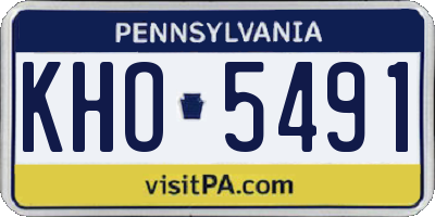 PA license plate KHO5491