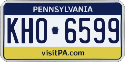 PA license plate KHO6599