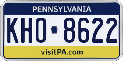 PA license plate KHO8622