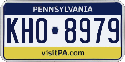PA license plate KHO8979