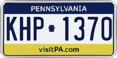 PA license plate KHP1370