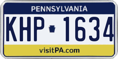 PA license plate KHP1634