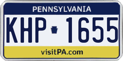 PA license plate KHP1655