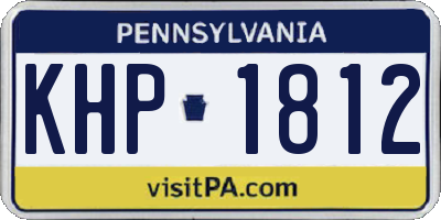 PA license plate KHP1812