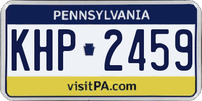 PA license plate KHP2459