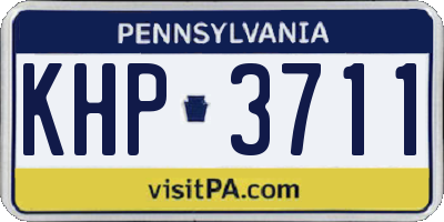 PA license plate KHP3711