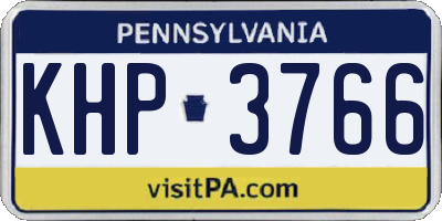 PA license plate KHP3766