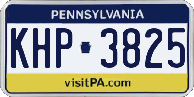 PA license plate KHP3825