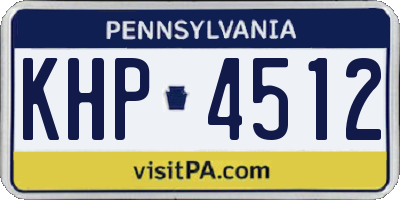 PA license plate KHP4512