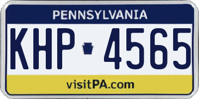 PA license plate KHP4565