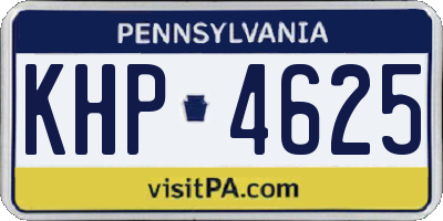 PA license plate KHP4625