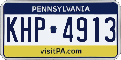 PA license plate KHP4913