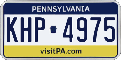 PA license plate KHP4975