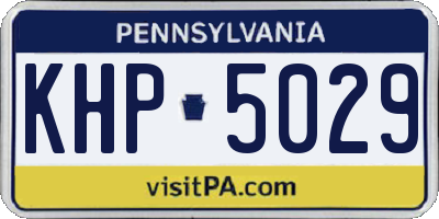 PA license plate KHP5029