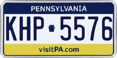 PA license plate KHP5576