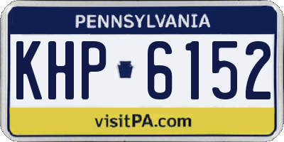 PA license plate KHP6152