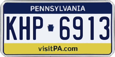 PA license plate KHP6913