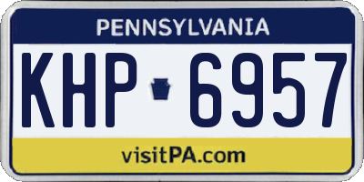PA license plate KHP6957