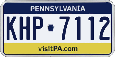 PA license plate KHP7112