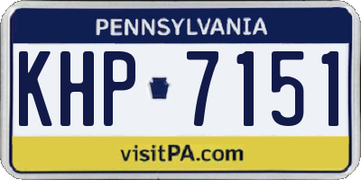 PA license plate KHP7151