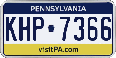 PA license plate KHP7366