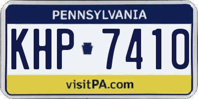 PA license plate KHP7410