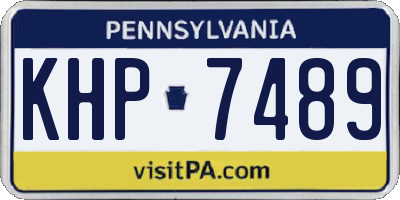 PA license plate KHP7489