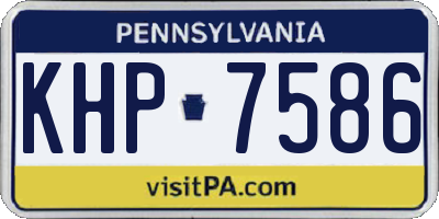 PA license plate KHP7586