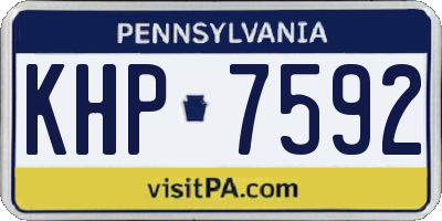 PA license plate KHP7592