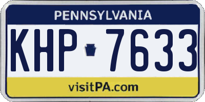 PA license plate KHP7633