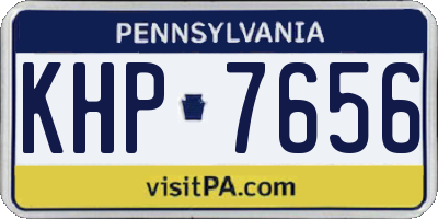 PA license plate KHP7656