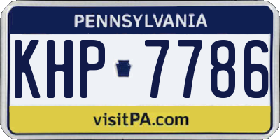PA license plate KHP7786