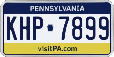 PA license plate KHP7899