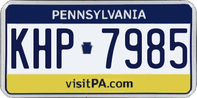 PA license plate KHP7985