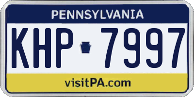 PA license plate KHP7997