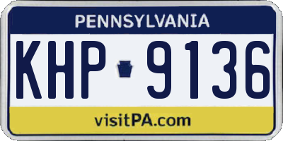 PA license plate KHP9136