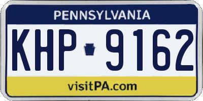PA license plate KHP9162